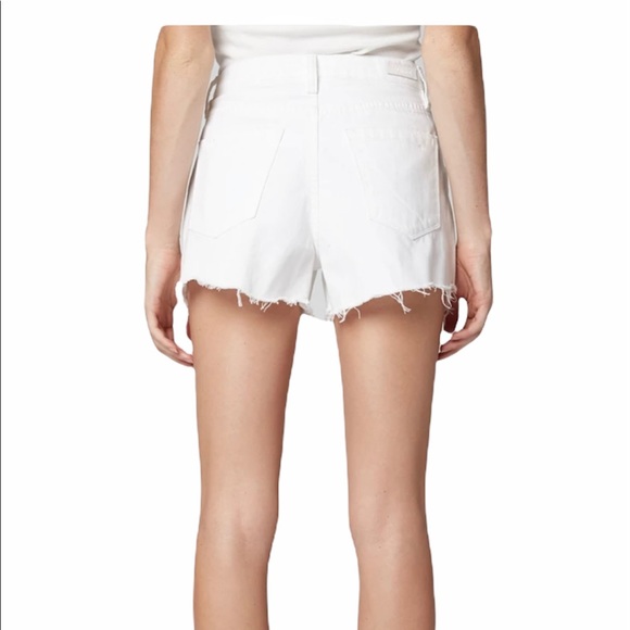 Blank NYC Vintage High Rise Denim Shorts in White - Picture 4 of 9